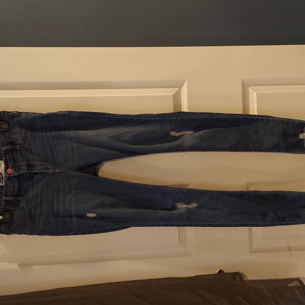 Old Navy Ballerina Blue Jeggings Distressed Girls Size 16‎